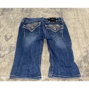 MISS ME Denim Stretch Bermuda Shorts Slim Size 12 Girls Youth